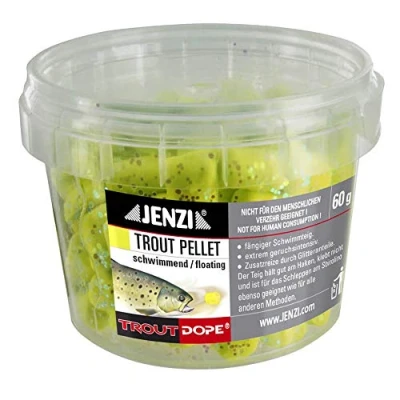 Abbildung von Jenzi Forellenteig Trout Pellets knetbar gelb
