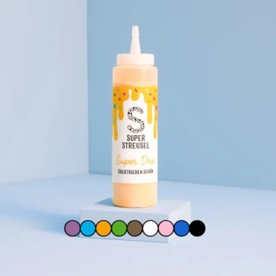 Abbildung von Super Drip Gelb Kuchenglasur Cake Melts Schokolade 300g Glasur für Kuchen Kekse Plätzchen Eis Muffin Torten uvm. Flasche Icing Dekoration