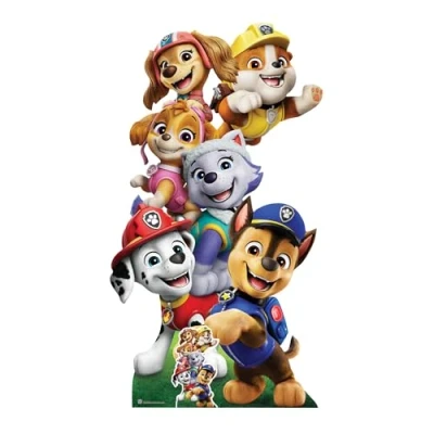 Abbildung von Star Cutouts SC4602 Paw Patrol Group Shot Pappaufsteller Höhe 164 cm ideal für Thema, Partys, Geburtstage &amp; Fans, Raumdekorationen und Veranstaltungen