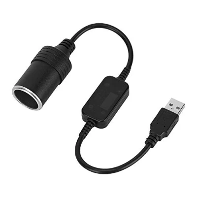 Abbildung von USB auf Zigarettenanzünder 12v, Auto Sockel Konverter Adapter männlich zu weiblich für