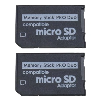 Abbildung von Be In Your Mind 2 Stück Micro SD auf Pro Duo Speicherkartenadapter Kartensteckplatz Riser Adapter Speicherkartenhalter kompatibel mit Sony Kameras PSP Konsole 1000 2000 3000