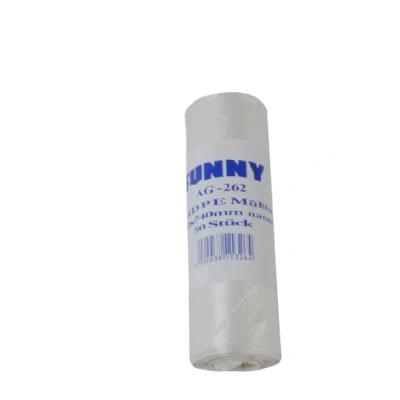 Abbildung von Funny HDPE Müllbeutel, 630 x 740 mm, transparent, circa 60 L, 40er Pack (40 50 Stück)