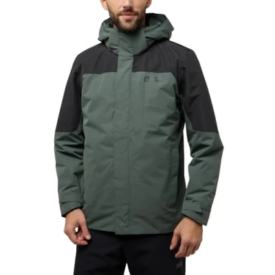 Abbildung von Jack Wolfskin Romberg 3IN1 Jacket Hardshelljacke, Herren, Größe: Medium, Slate green