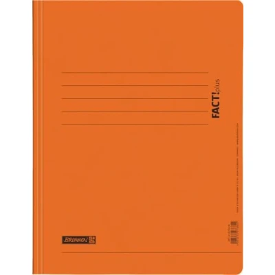 Abbildung von BRUNNEN Hefter FACT!plus Schnellhefter orange A4 Pappe Karton 375g/m², Schnellheft Mechanik, mit Amtsheftung