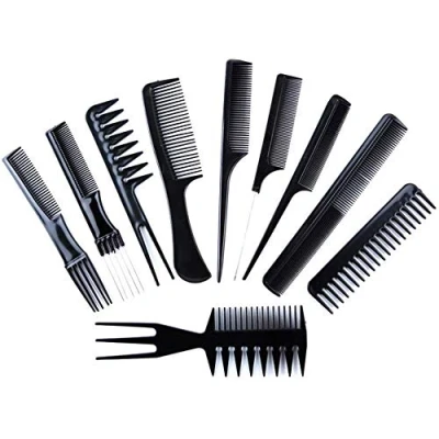 Abbildung von Styling Comb Set 10 Stück Profi Friseurkamm, aus Kohlefaser, Salon, Friseur, Barbier, Kämme