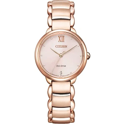 Abbildung von Citizen Solaruhr EM0922 81X, Armbanduhr, Damenuhr, Edelstahlarmband, Saphirglas