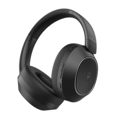 Abbildung von PowerLocus Hybrid Active Noise Cancelling Kopfhörer, 60 Std. Spielzeit Kopfhörer Kabellos, Transparenzmodus Hi Fi Stereo Wireless Headphones mit Bass Taste, Faltbares, Mikrofon für Reisen, Handy, PC