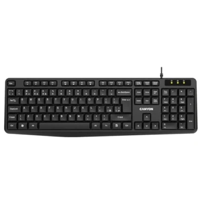 Abbildung von Canyon Keyboard KB 1, Kabelgebunden Spritzwassergeschützt, USB A Anschluss