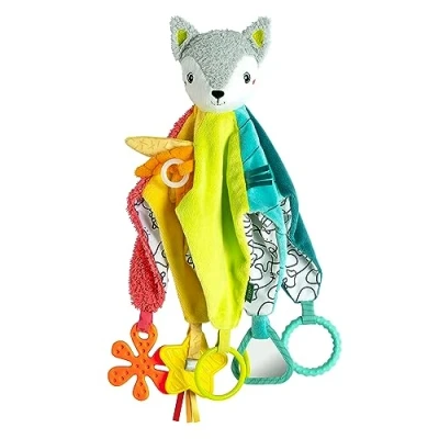 Abbildung von Fehn Schmusetuch DoBabyDoo, Fuchs Deluxe, mit Befestigungsring für Schnuller
