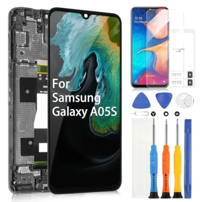 Abbildung von LCD Bildschirm für Samsung Galaxy A05s Display SM A057G A057F A057M Ersatz Touchscreen Digitazer Assembly mit Reparatur Set (6,7 Zoll, Schwarz Rahmen)