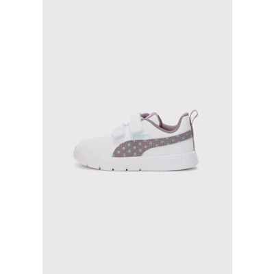 Abbildung von Puma Courtflex V3 Dotty Sneakers Kleinkinder Schuhe Für Damen White/Plum Jam/Light Moss Größe: 21