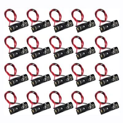 Abbildung von AEDIKO 20pcs A23 Battery Holder 23A with Leads 12V Spring Clip Case Black Plastic Housing