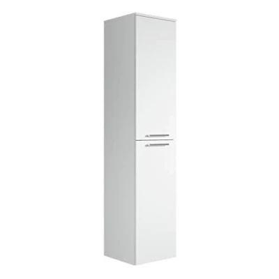 Abbildung von Badezimmer Badschrank Saturnus 130cm Weiß Regal Schrank Hochschrank Möbel