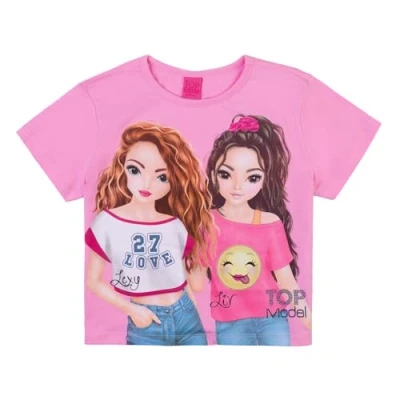 Abbildung von TOP Model Tshirt print für Kinder, Größe: 128, Pink frosting