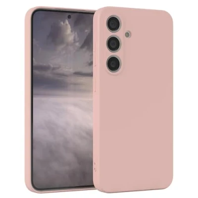 Abbildung von EAZY Case Silikonhülle für Galaxy S25 Hülle Silikon weich stoßfeste Handyhülle Schutzhülle mit Kameraschutz Dünn Premium Schutz Cover TPU Phone Bumper in Pastell Rosa