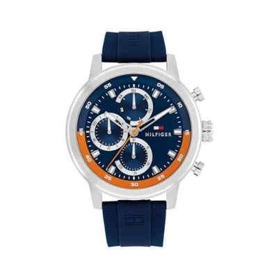 Abbildung von Tommy Hilfiger Multifunktionsuhr Rocky 1792177, Quarzuhr, Armbanduhr, Herrenuhr, Silikonarmband, analog