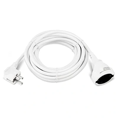 Abbildung von REV Verlängerungskabel Verlängerung 5m mit Winkelstecker, 3680W, weiß