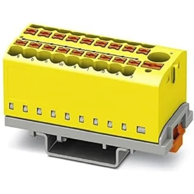 Abbildung von PHOENIX CONTACT PTFIX 6/18X2,5 NS35 YE Verteilerblock, 690 V, 24 A, Querschnitt 0,14 mm² 4