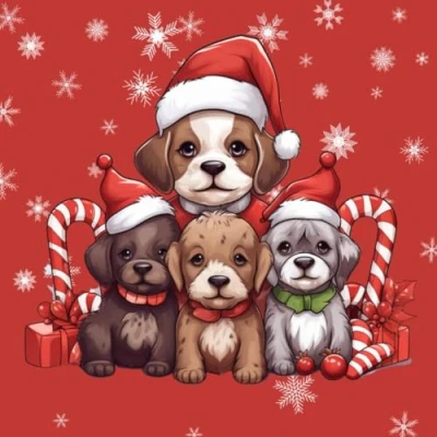 Abbildung von Christmas Dogs Coloring Book: For Kids Gingerbread Puppies and Elf Festive Pages