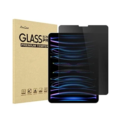 Abbildung von ProCase Privacy Schutzglas für iPad Pro 11 Zoll 2022 2021 2020 2018 Anti Spy Screen Protector 9H Gehärtetes Glas Sichtschutz Folie Blickschutzfolie 11&quot; 4th 3rd 2nd 1st Generation