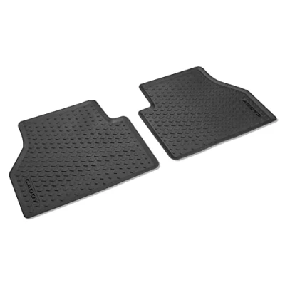 Abbildung von Volkswagen 2K706151282V Gummi Fußmatten Allwettermatten 2X Gummimatten hinten, schwarz, mit Caddy Schriftzug