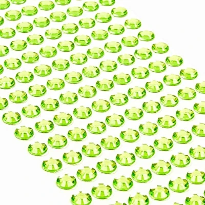 Abbildung von Movoja Grüne Strasssteine runde Glitzersteine 220 Stück 8 mm selbstklebend zum Verzieren und Basteln Schmucksteine aufkleben Steinchen Dekosteine Bastelsteine Grün