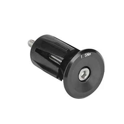 Abbildung von Lenker Endkappen Fahrrad Endstopfen Kappen Aluminiumlegierung Stecker für Mountainbike Rennrad Lenker(Schwatz)