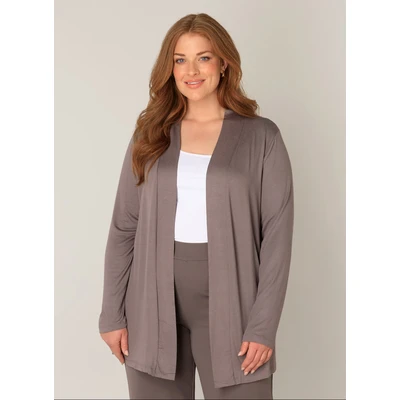 Abbildung von Base Level Curvy Strickjacke, im verschlusslosen Design