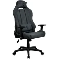 Abbildung von Arozzi Torretta Premium SoftFabric™ Ergonomischer Gaming und Bürostuhl mit fortschrittlichem Sitzmechanismus, 3D Armlehnen, hohe Rückenlehne, drehbare Neigungswippe, 2 Stützkissen (Dark Grey)