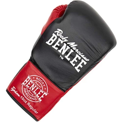Abbildung von Benlee Boxhandschuhe aus Leder Typhoon Black/Red 10 oz R