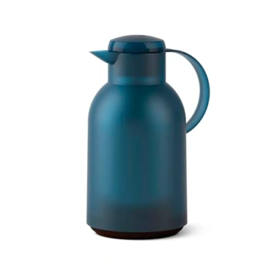 Abbildung von Emsa Isolierkanne Samba Quick Press Transparent Blau/Grau 1.5 L, 1,5 l