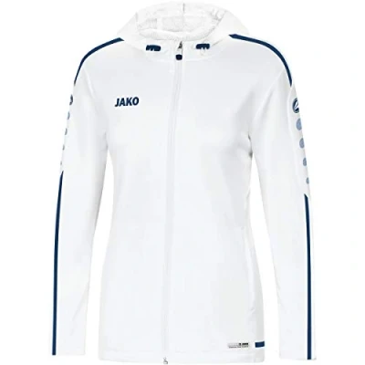 Abbildung von JAKO Damen Kapuzenjacke Striker 2.0, weiß/marine, 36, 6819