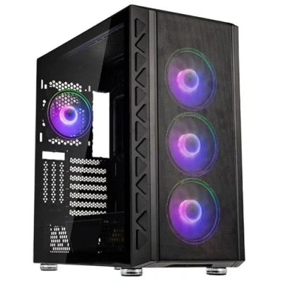 Abbildung von Kolink Citadel Mesh ARGB Midi Tower PC Gehäuse E ATX RGB Gehäuse, Tempered Glass Computergehäuse für PC, Tower, Hülle mit Lüfter, Computer Gehäuse…