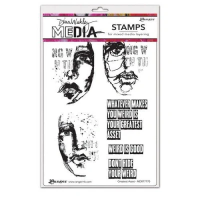 Abbildung von Ranger Dina Wakley Media cling stamps Greatest asset