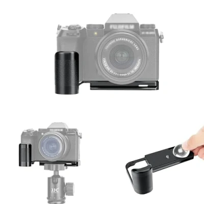 Abbildung von JJC Metall Kamera Handgriff für FUJIFILM X S20 Kamera, Schnellwechselplatten Halter Erweiterungsgriff mit Verdecktem AirTag Aufbewahrungsfach