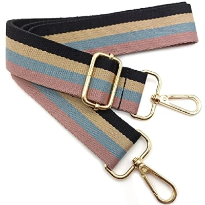 Abbildung von Verstellbarer Schultergurt für Taschen Lila, Taschengurte zum Wechseln, Taschengurt Breit mit Karabiner Gold, 80 130 cm Tragegurt Tasche Damen Umhängegurte, Moderne Handtasche, 3.8cm, 03