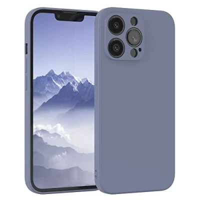 Abbildung von EAZY Case Silikonhülle für iPhone 13 Pro Hülle Silikon Blau weich stoßfeste Handyhülle Schutzhülle mit Kameraschutz Dünn Premium Schutz Cover TPU Phone Bumper in Eisblau