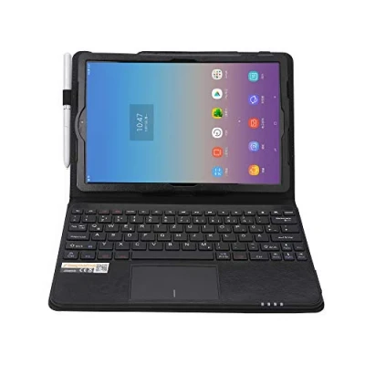 Abbildung von MQ für Galaxy Tab S4 10.5 Bluetooth Tastatur Tasche mit Touchpad Samsung Hülle LTE SM T835 WiFi T830 Layout deutsch QWERTZ