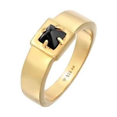 Abbildung von Kuzzoi Basic LOOK Ring goldcoloured, Herren, Größe: 62, Gold coloured