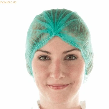 Abbildung von HYGONORM Klipphaube Light, im Beutel, 1 Packung = 100 Stück, 50 cm, grün