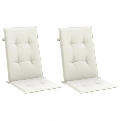 Abbildung von vidaXL Hochlehner Auflagen 2 STK. Melange Creme 120x50x4 cm Stoff