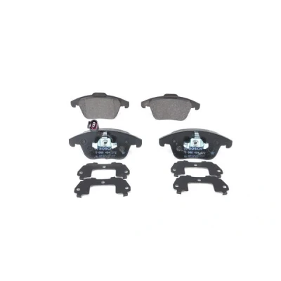 Abbildung von BOSCH 0 986 494 372 Bremsbelagsatz Low Metallic mit integriertem Verschleißsensor Anti Quietsch Blech, Kolbenclip VOLKSWAGEN: Sharan II