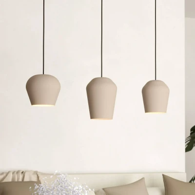 Abbildung von Eglo 900143 Hängeleuchte CAMBAITO E27 3X40W Stahl sandfarben L:89.5cm B:19.5cm H:110cm dimmbar