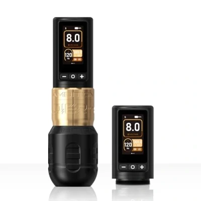 Abbildung von Ambition Soldier 270 Kabellose Tattoomaschine mit bürstenlosem g/cm² Motor hohem Drehmoment ​​Rotary Tattoo Cartridge Pen zusätzlicher 2400 mAh Power Touch Tasten LED Digitalanzeige