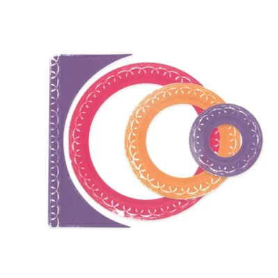 Abbildung von Sizzix® Framelits® Stanzset, 9er Pack — Fantasievolle Framelits, Alena Arched Circles von Stacey Park