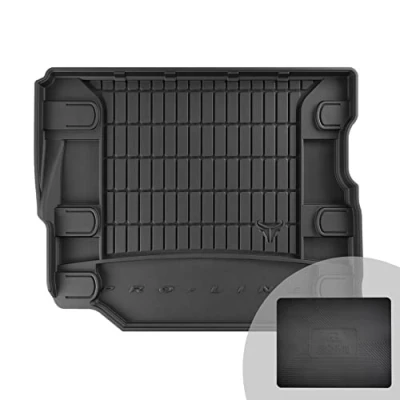 Abbildung von FROGUM ProLine 3D Gummimatte Exklusive Auto Kofferraummatte Kofferraumwanne für Jeep Wrangler IV Unlimited ab 2017 Bequemer Organiser Die höchsten Kanten