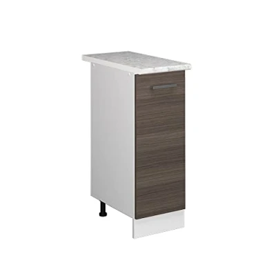 Abbildung von Vicco Apothekerschrank R Line, Grau/Weiß, 30 cm, AP Marmor