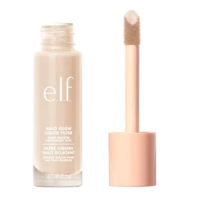 Abbildung von e.l.f. Cosmetics Halo Glow Flüssigkeitsfilter, leuchtender flüssiger Leuchtverstärker für einen strahlenden Teint, angereichert mit Hyaluronsäure, tief reich