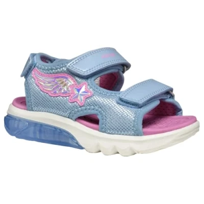 Abbildung von Geox Ciberdron Riemensandalette für Kinder, Größe: 32, Sky/fuchsia Schuhe