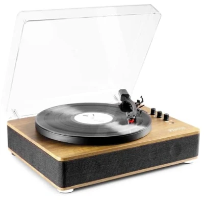 Abbildung von Fenton RP162LW HiFi Retro Schallplattenspieler mit Bluetooth und
